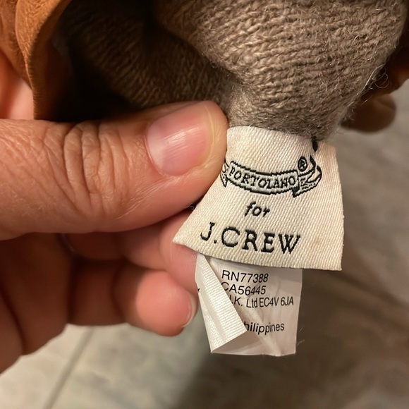 Portolano for J.Crew Brown Leather Gloves with Studded Accents - Picture 5 of 8